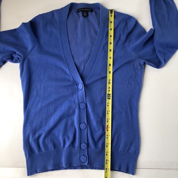 Banana Republic Women’s Button Down Cardigan Blue Size Petite Small - Picture 6 of 12